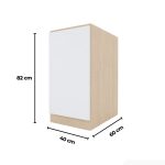 Tủ Bếp Dưới Hệ 1 Cửa Mở TBD05.1 40x60x82 - Vân gỗ nhạt
