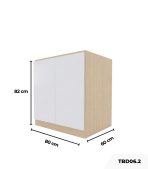 Tủ Bếp Dưới Hệ 2 Cửa Mở TBD06.2 80x60x82 - Vân gỗ nhạt