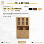 Tủ hồ sơ THS25.2 120×200 – Vân gỗ đậm