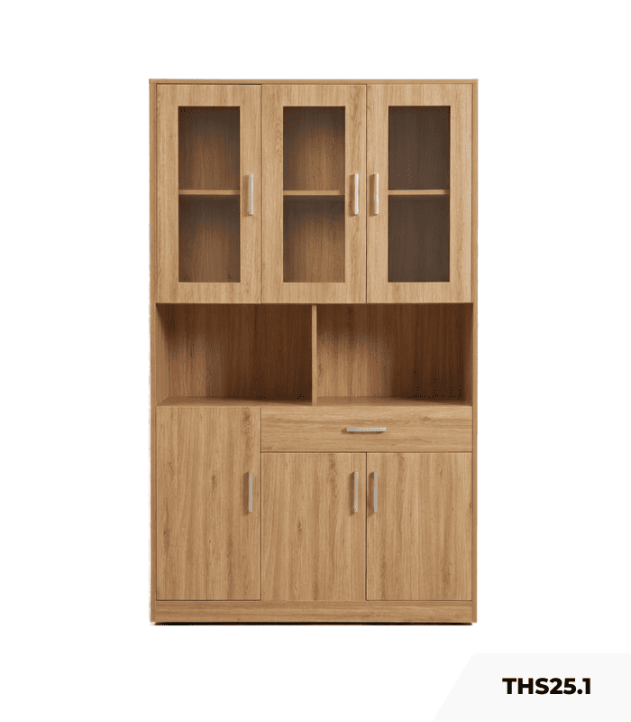 Tủ hồ sơ THS25.1 120×200 – Vân gỗ nhạt