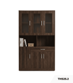 Tủ hồ sơ THS25.2 120×200 – Vân gỗ đậm