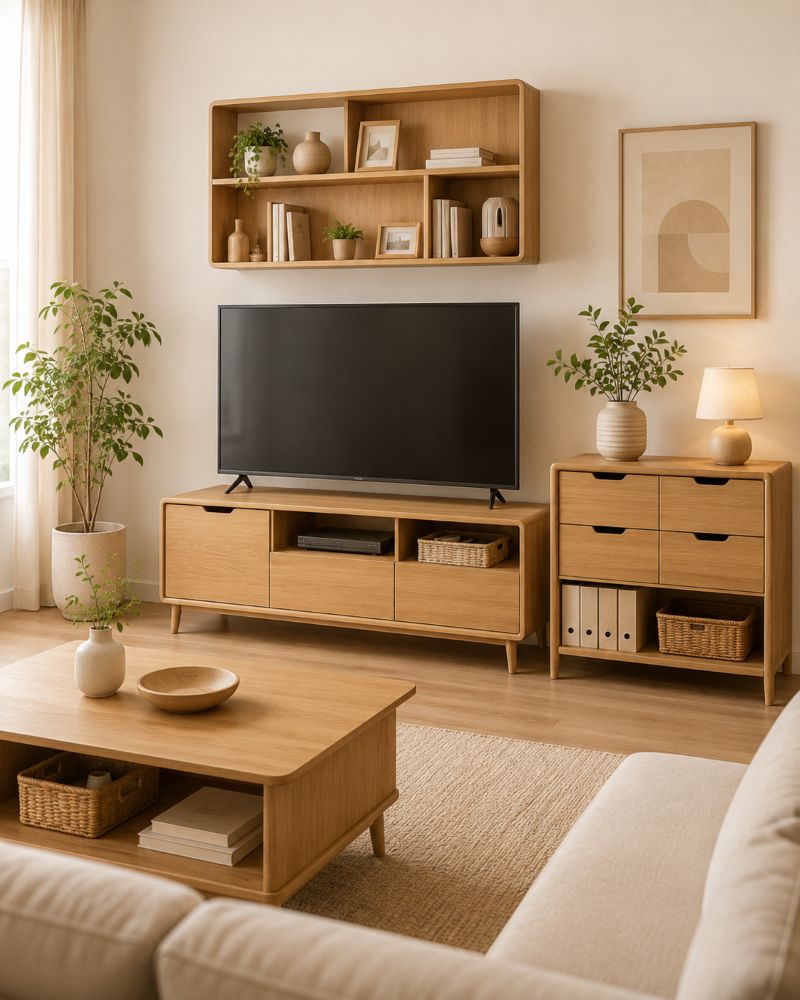 Tủ kệ phòng khách TinHome
