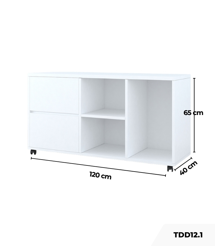 Tủ Phụ Di Động TDD12.1 120x40x65 - Trắng