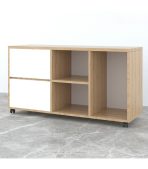 Tủ Phụ Di Động TDD12.5 120x40x65 - Vân gỗ + Trắng