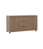 Tủ Phụ Di Động TDD11.1 120x40x65 - Vân gỗ đậm