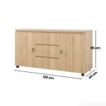 Tủ Phụ Di Động TDD11.2 120x40x65 - Vân gỗ