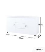 Tủ Phụ Di Động TDD11.3 120x40x65 - Trắng