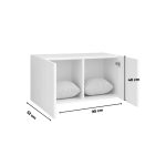 Tủ Quần Áo Nóc Lumi Trắng - 2 Cánh