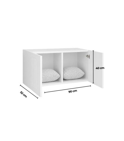 Tủ Quần Áo Nóc Lumi Trắng - 2 Cánh
