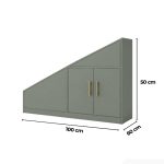 Tủ cầu thang TG01.11 100x60x50 - Xanh