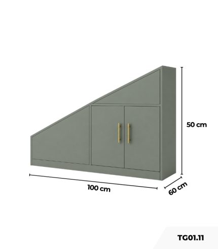 Tủ cầu thang TG01.11 100x60x50 - Xanh