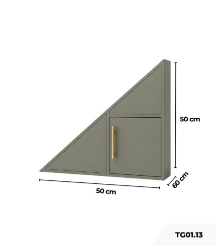 Tủ cầu thang TG01.13 50x60x50 - Xanh