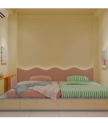 Giường ngủ TG01.17 320x220x90 - Hồng Xanh