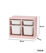 Tủ ngăn kéo đựng đồ chơi TG01.18 65x45x55 - Hồng
