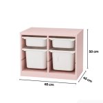 Tủ ngăn kéo đựng đồ chơi TG01.18 65x45x55 - Hồng