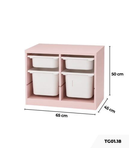 Tủ ngăn kéo đựng đồ chơi TG01.18 65x45x55 - Hồng