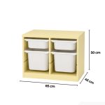 Tủ ngăn kéo đựng đồ chơi TG01.19 65x45x55 - Vàng