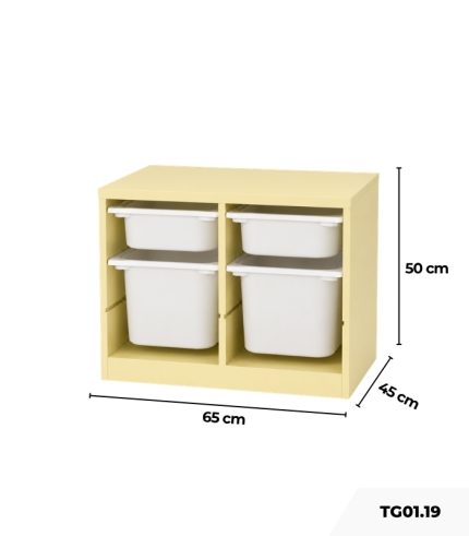 Tủ ngăn kéo đựng đồ chơi TG01.19 65x45x55 - Vàng