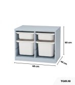 Tủ ngăn kéo đựng đồ chơi TG01.10 65x45x55 – Xanh