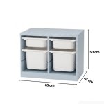 Tủ ngăn kéo đựng đồ chơi TG01.10 65x45x55 – Xanh