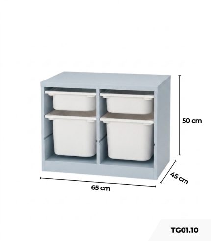 Tủ ngăn kéo đựng đồ chơi TG01.10 65x45x55 – Xanh