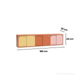 Tủ trang trí TG01.15 180x25x40 - Vàng Cam Hồng