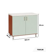 Tủ bếp dưới hệ chậu rửa TG01.26 100x58x85 - Cam Xanh