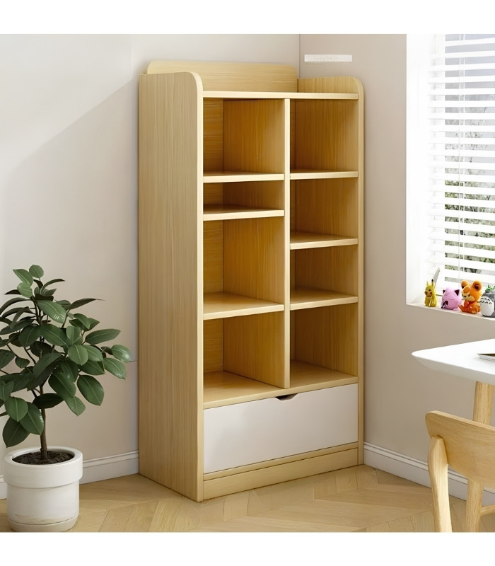 Tủ Trang Trí TTT11.2 80x30x150 - Vân Gỗ + Trắng