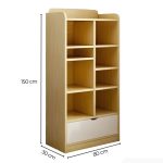 Tủ Trang Trí TTT11.2 80x30x150 - Vân Gỗ + Trắng
