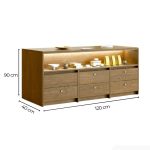 Tủ Trang Trí TTT12.1 120x40x90 - Vân Gỗ
