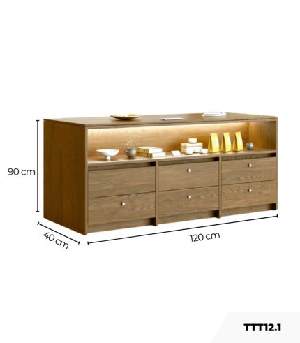 Tủ Trang Trí TTT12.1 120x40x90 - Vân Gỗ