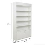Tủ Trưng Bày TTB01.1 100x200 - Trắng