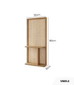 Vách Ngăn Bình Phong VN01.2 120x35x180 - Vân gỗ nhạt