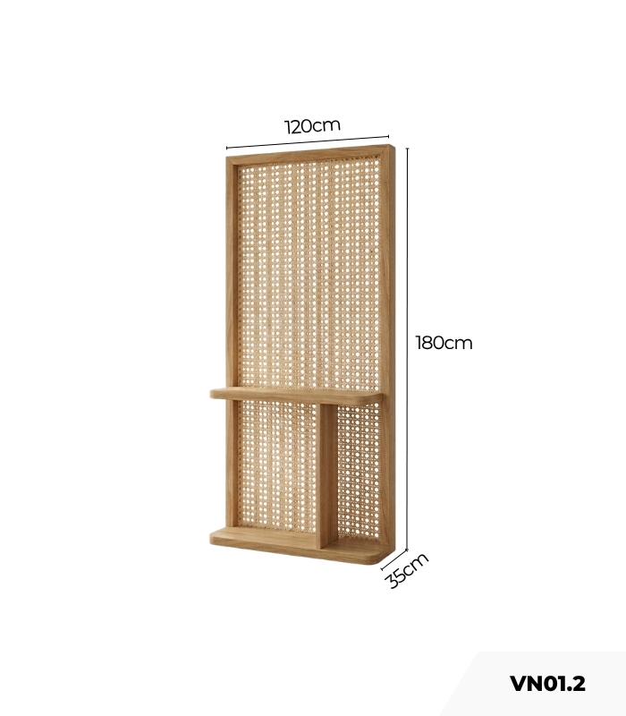 Vách Ngăn Bình Phong VN01.2 120x35x180 - Vân gỗ nhạt