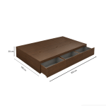 Giường gỗ GNG27.1 180×200 – Vân gỗ đậm