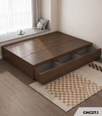 Giường gỗ GNG27.1 180×200 – Vân gỗ đậm