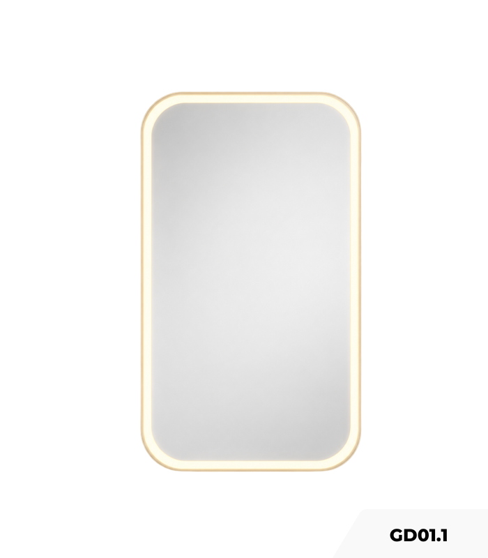 Gương chữ nhật bo góc đèn Led GD01.1 40×60