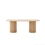 Bàn ăn Oval Doris PB01.2 160x75 - Vân gỗ nhạt