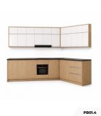 Hệ tủ bếp trên cánh Acrylic kết hợp tủ bếp dưới bằng gỗ PB01.4