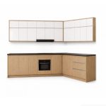 Hệ tủ bếp trên cánh Acrylic kết hợp tủ bếp dưới bằng gỗ PB01.4