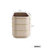 Bàn đảo phòng thay đồ BDP01.1 165x85 - Be