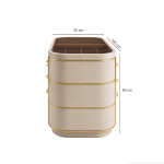 Bàn đảo phòng thay đồ BDP01.1 165x85 - Be