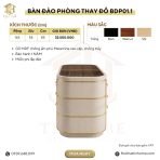 tạo ảnh 3d trong phng thay đồ với sản phẩm là Bàn đảo phòng thay đồ BDP01.1 165x85 - Be Bàn đảo phòng thay đồ BDP01.1 165x85 - Be