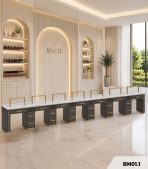 Bàn làm nail 7 chỗ kèm hộc tủ BN01.1