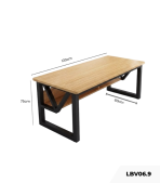 Bàn làm việc LBV06.9 120×60 – Vân gỗ nhạt khung chân đen