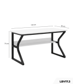 Bàn làm việc LBV17.3 120×60 – Trắng + Khung chân đen