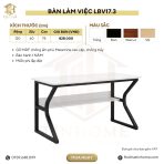 Bàn làm việc LBV17.3 120×60 – Trắng + Khung chân đen