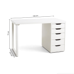 Bàn làm việc IKEA 1 Tủ LBV95.1 120×60 – Trắng