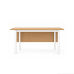 Bàn làm việc chân sắt LBV96.1 120x60 cm - Vân gỗ nhạt + Chân trắng