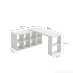 Bàn làm việc chữ L LBV28.3 80x100 - Trắng